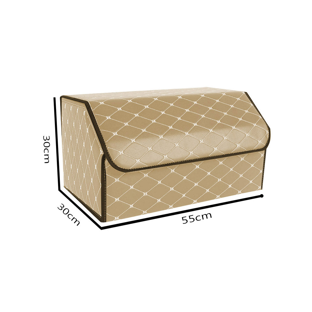 Leather Car Boot Box Organiser