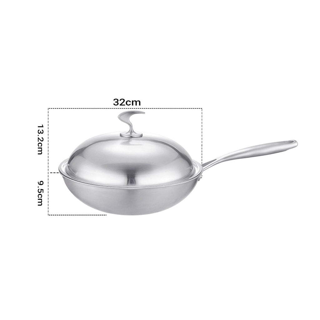 Stainless Steel Frying Pan With Lid