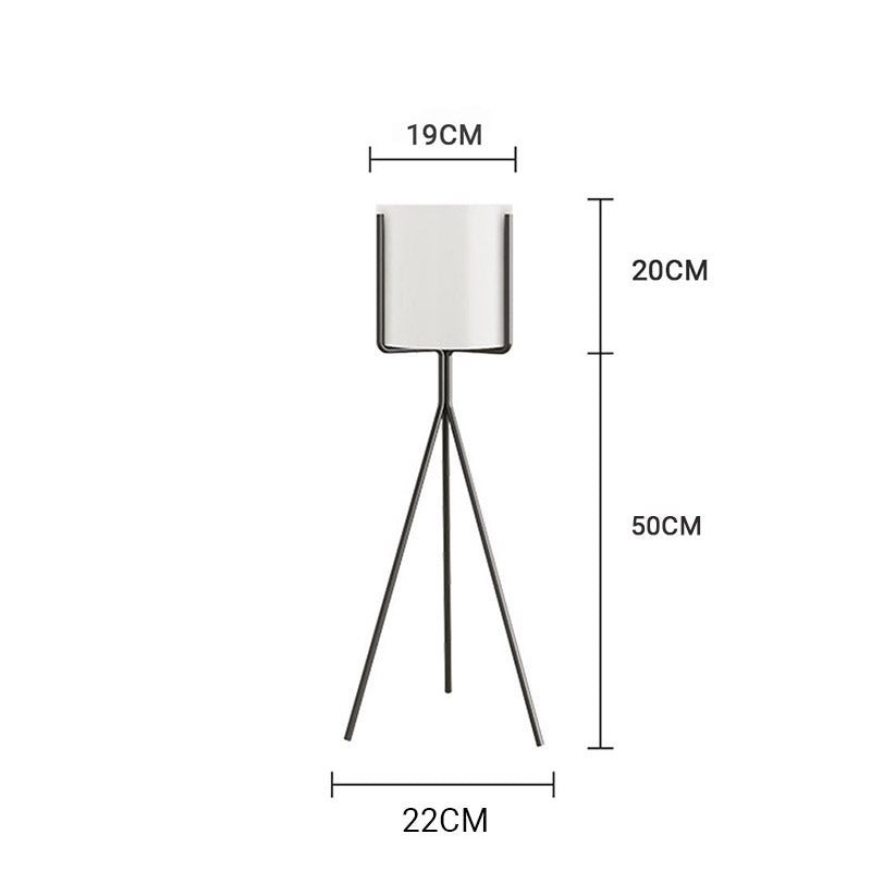 SOGA 4X 70cm Tripod Flower Pot Plant Stand with White Flowerpot Holder Rack Indoor Display