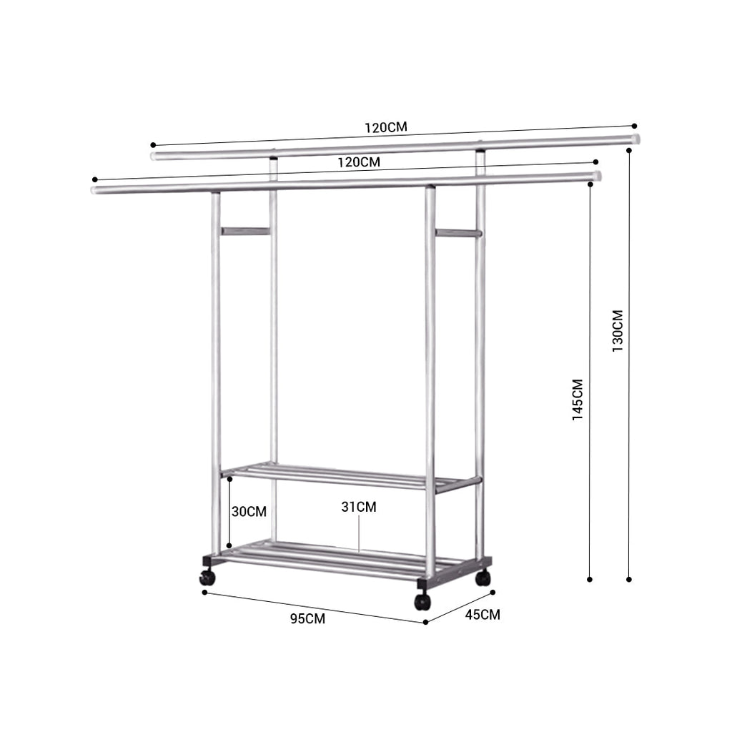 Stainless Steel Floor-Standing Clothes Rack