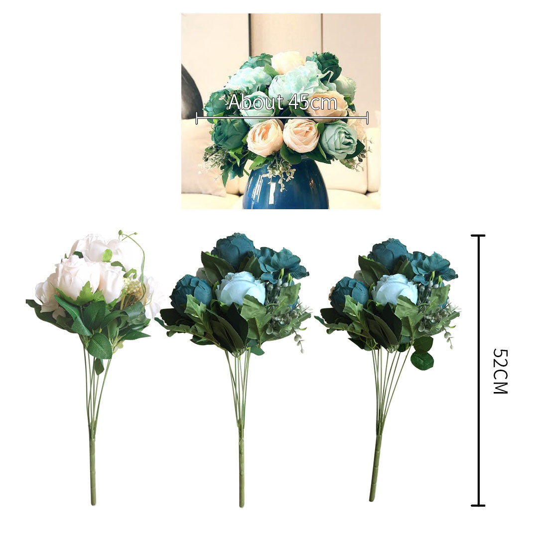 Artificial Silk Rose Bouquet (15-Pcs)