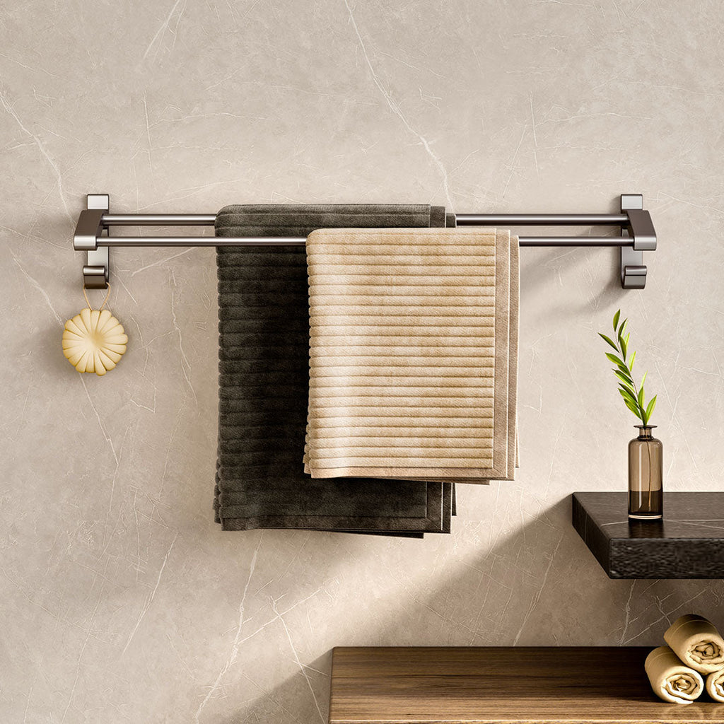 Grey Towel Holder Organiser