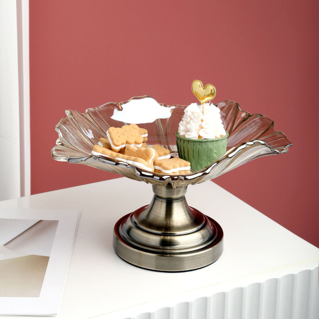 Crystal Glass Tulip Countertop Bowl