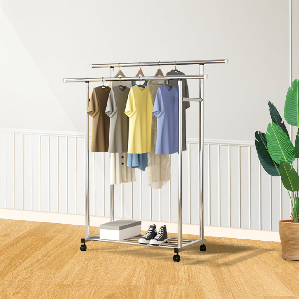 Stainless Steel Floor-Standing Clothes Rack