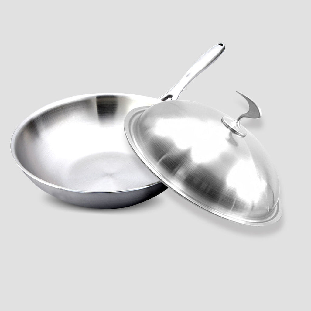 Stainless Steel Frying Pan With Lid
