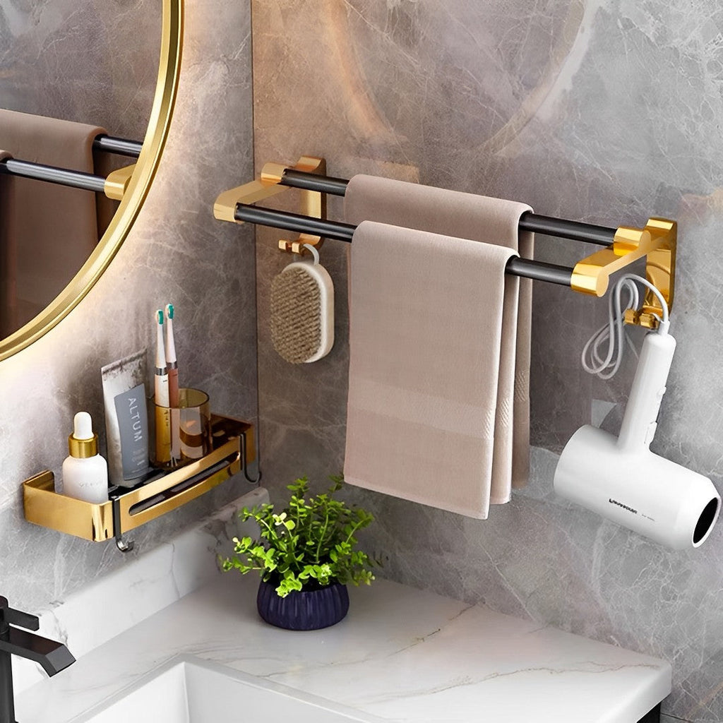 Double Pole Rail Hanger With Hooks