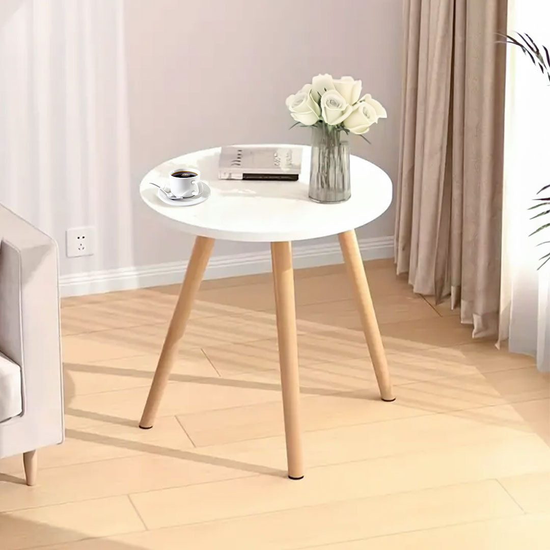 SOGA 60x72cm White Small Side Coffee Table Living Room Balcony Home D√©cor Style