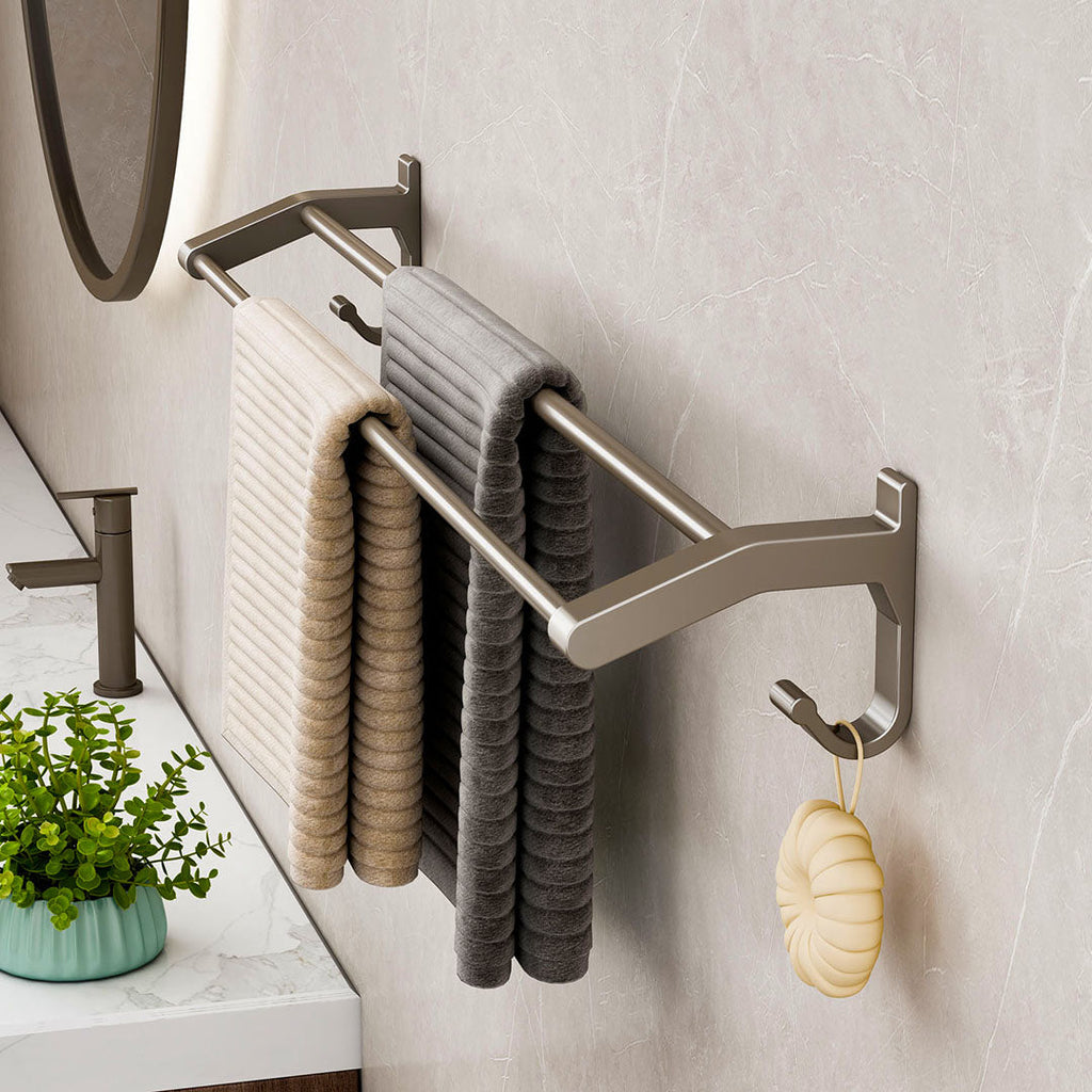 Grey Towel Holder Organiser