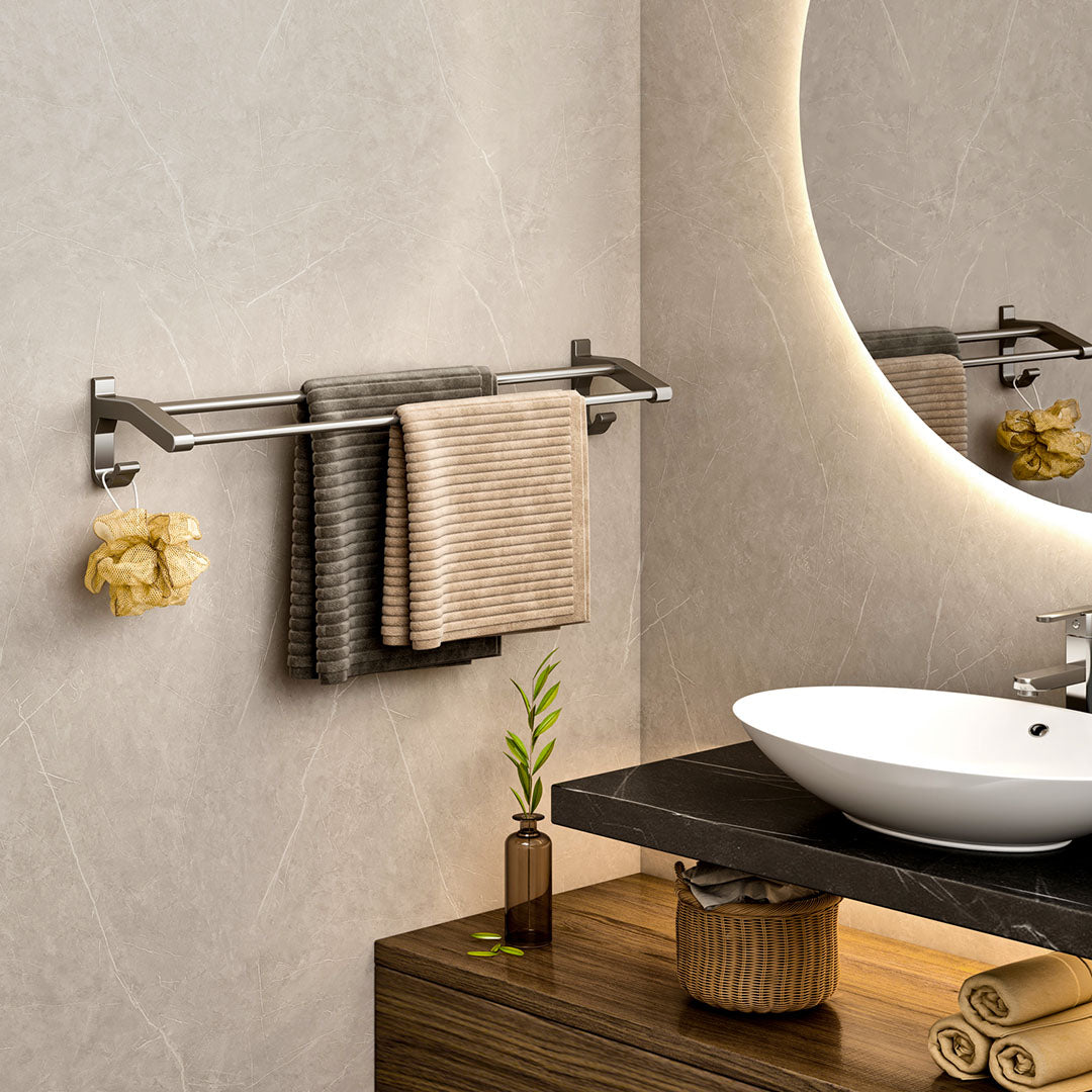 Grey Towel Holder Organiser