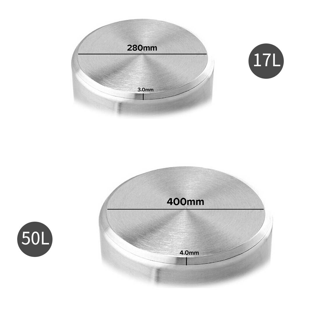 SOGA Stock Pot 17L 50L Top Grade Thick Stainless Steel Stockpot 18/10