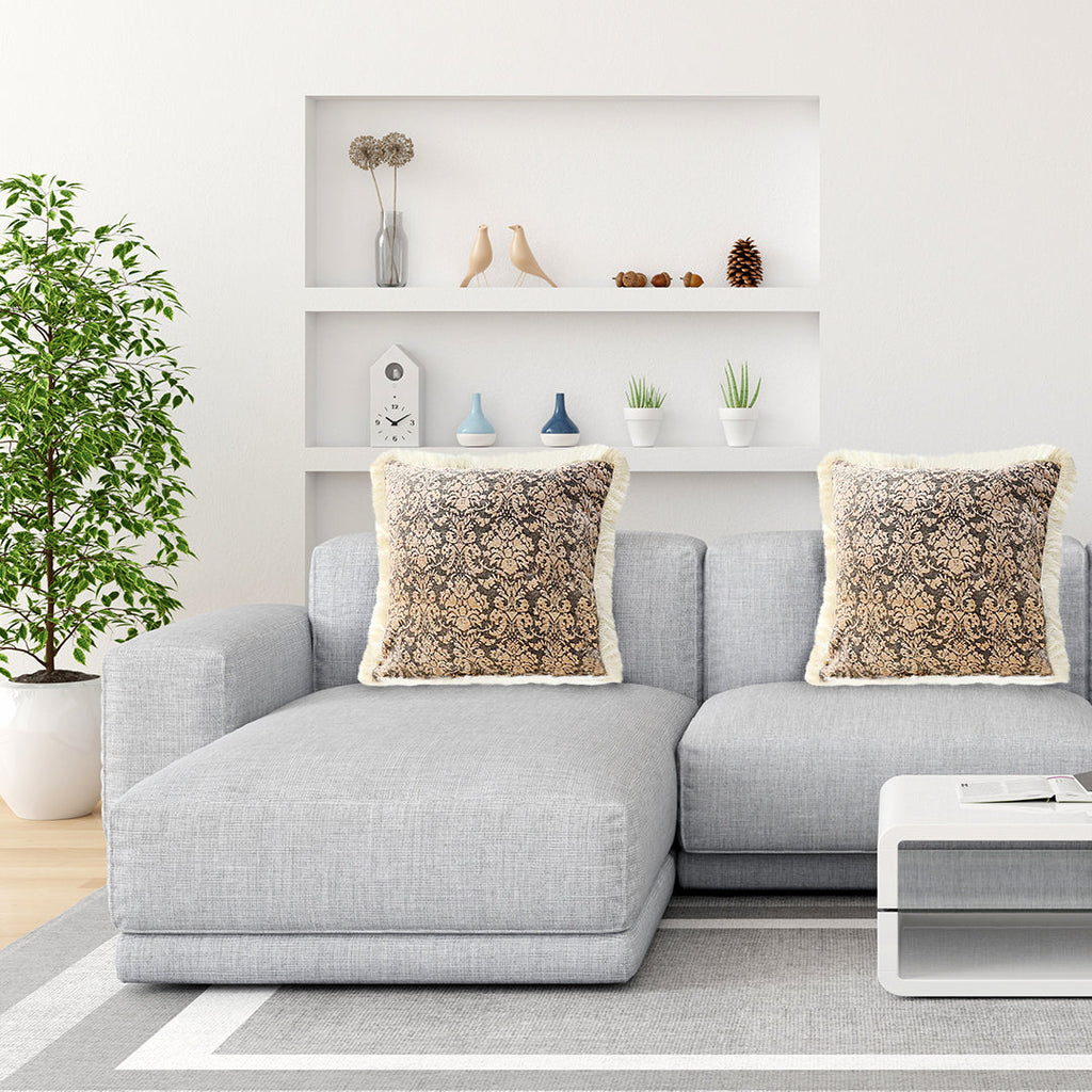 Vintage Tassel Square Throw Pillow