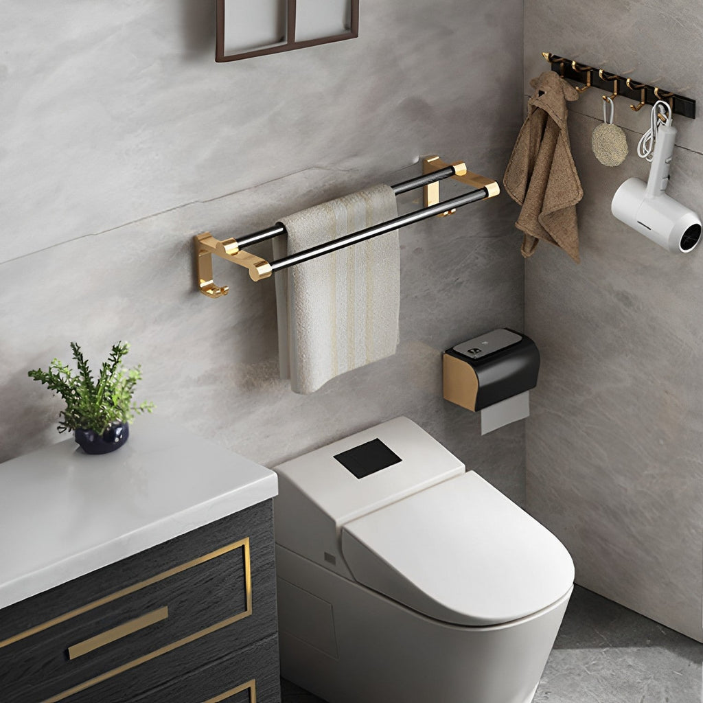 Double Pole Rail Hanger With Hooks