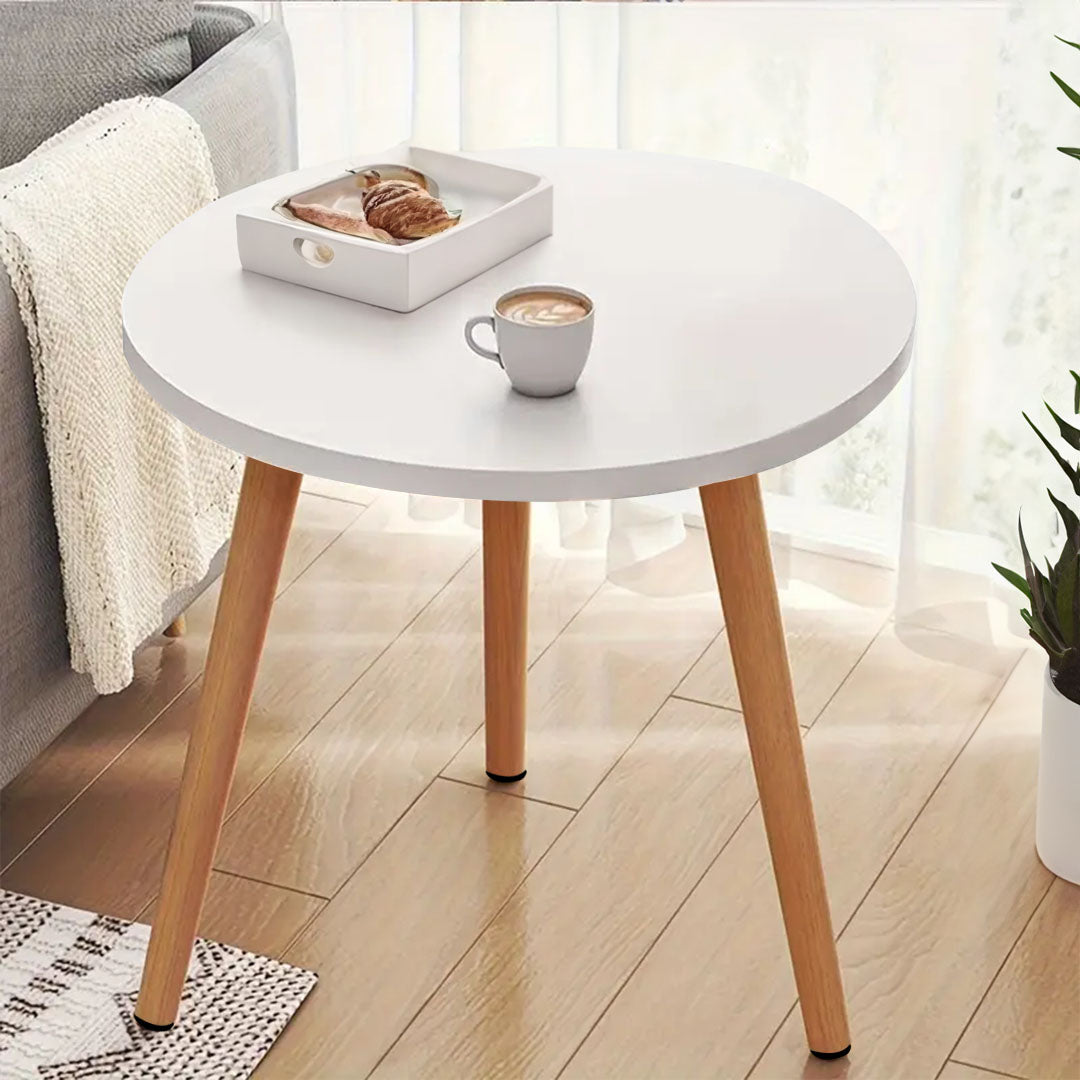 SOGA 60x72cm White Small Side Coffee Table Living Room Balcony Home D√©cor Style