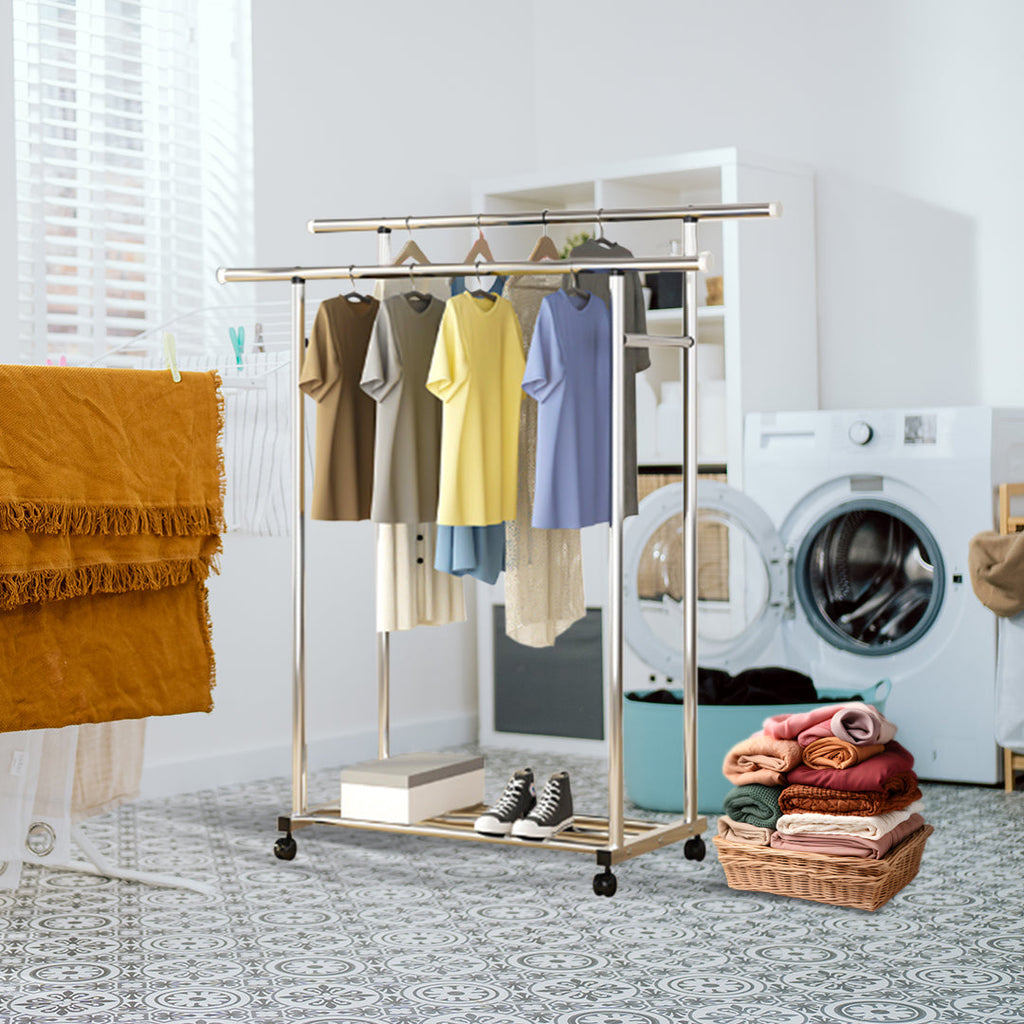 Stainless Steel Floor-Standing Clothes Rack