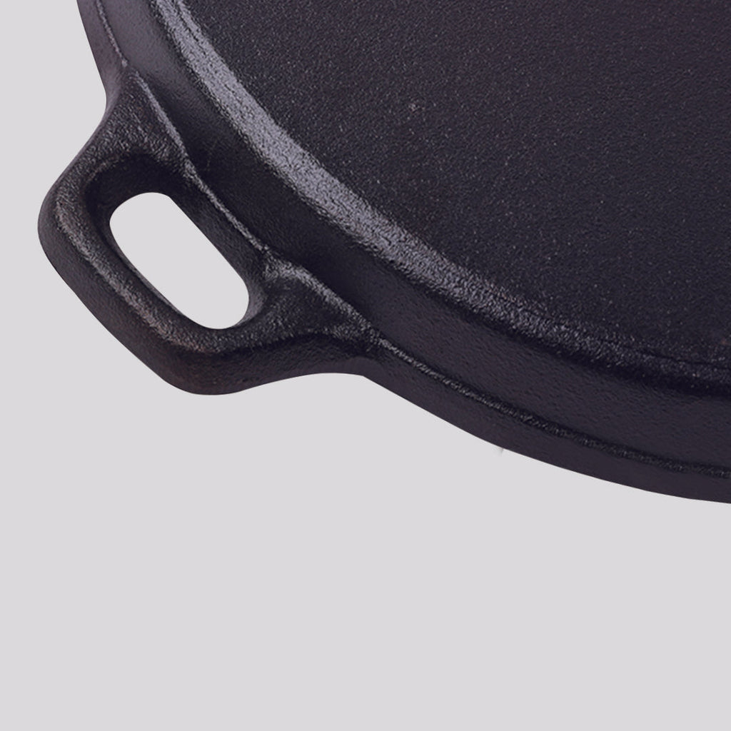 35cm Round Ribbed Frying Pan with Handle