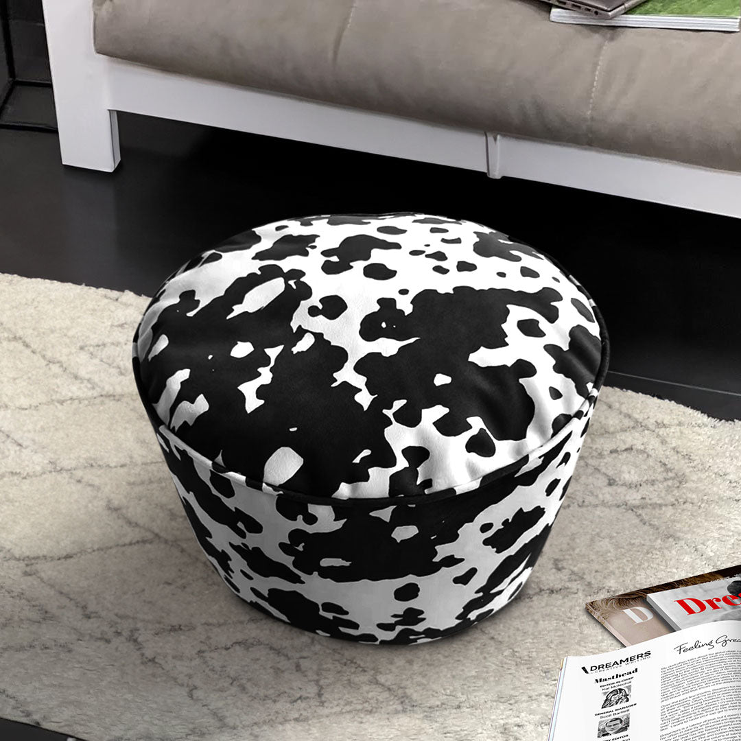 SOGA 2X 48x35cm Round Soft Pouffe Seat Cushion Elegant Home Accent D√©cor Stylish Footstool