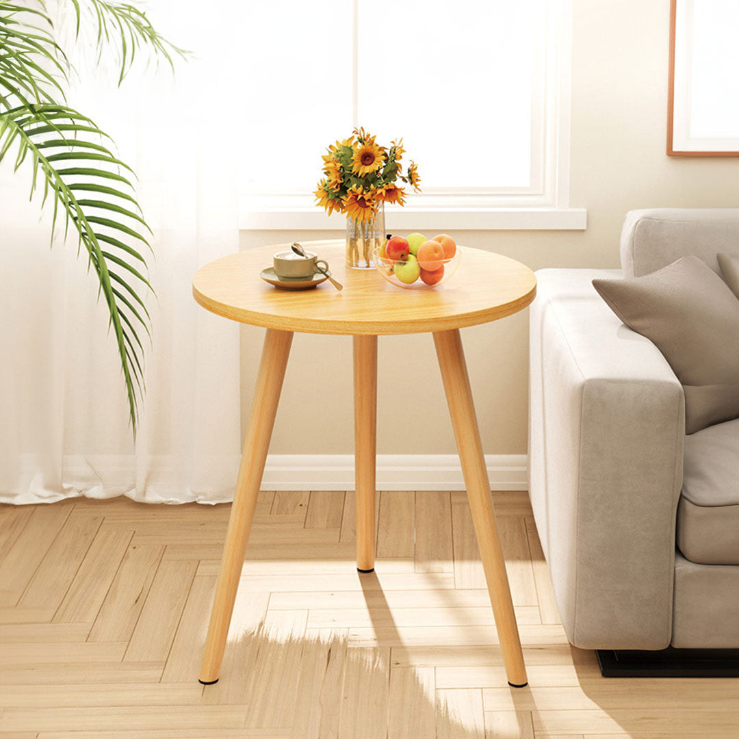 SOGA 60x60cm Walnut Small Side Coffee Table Living Room Balcony Home D√©cor Style