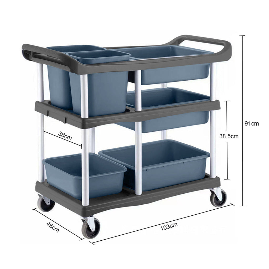 3-Tier Soiled Food Trolley