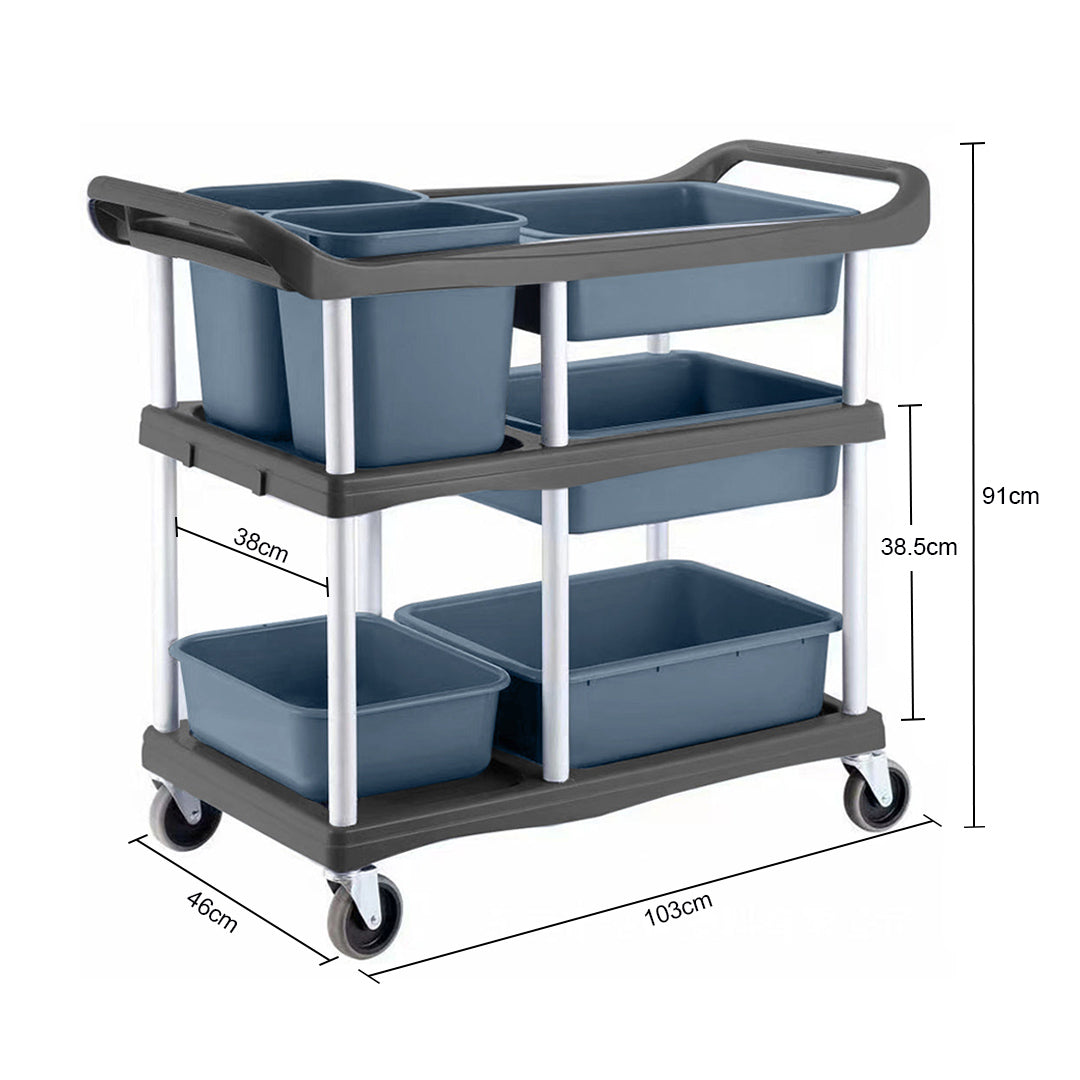 3-Tier Soiled Food Trolley