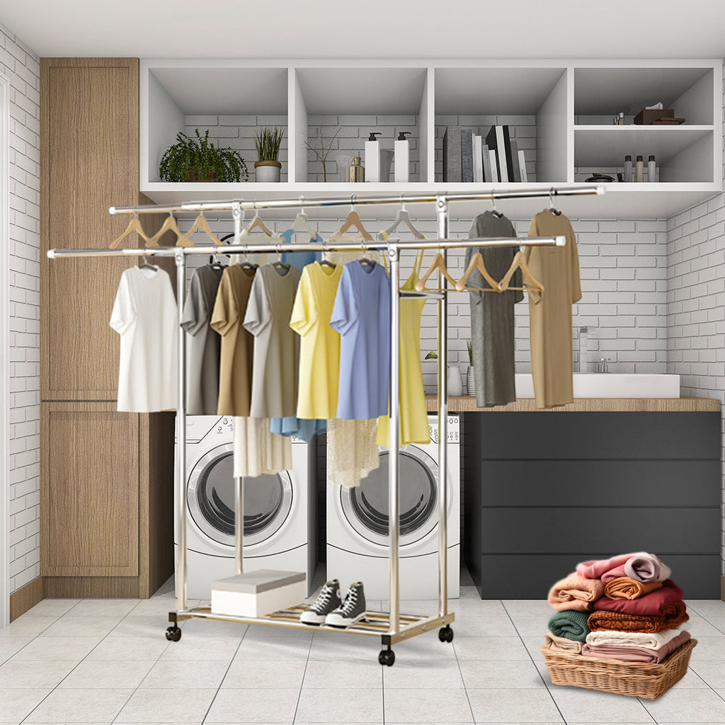 Stainless Steel Floor-Standing Clothes Rack