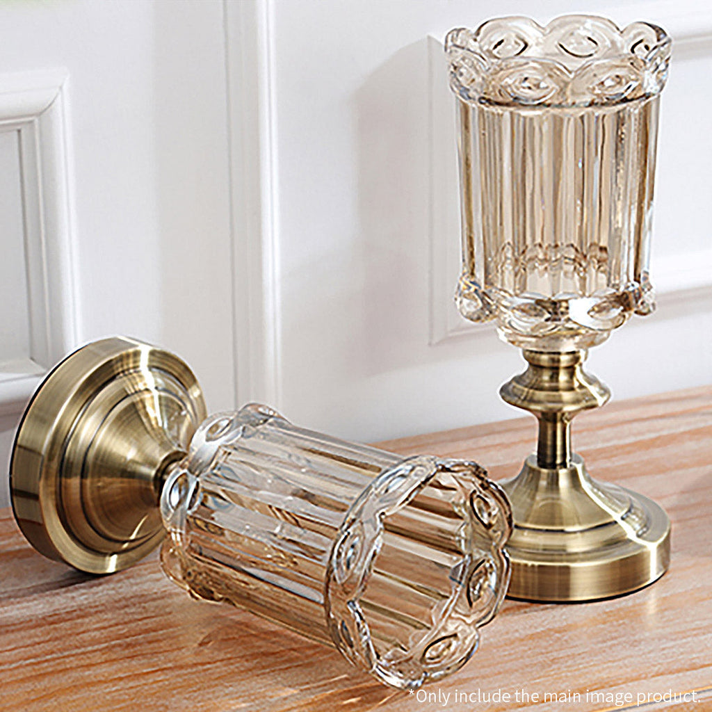 Transparent Vase with Blue Flower Set