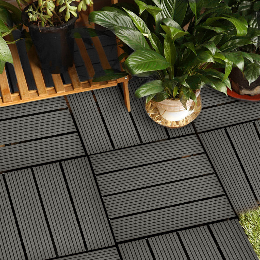 DIY Wooden Composite Decking Tiles (11-Pack)