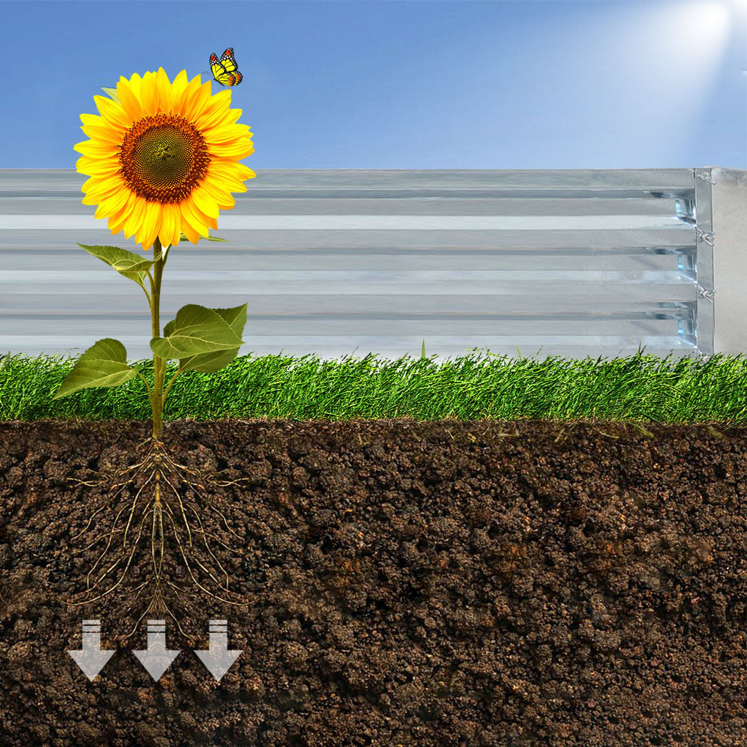 Silver Raised Garden Bed