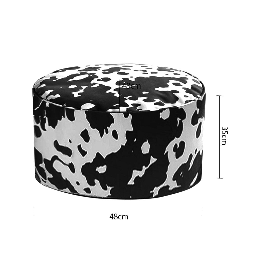SOGA 2X 48x35cm Round Soft Pouffe Seat Cushion Elegant Home Accent D√©cor Stylish Footstool