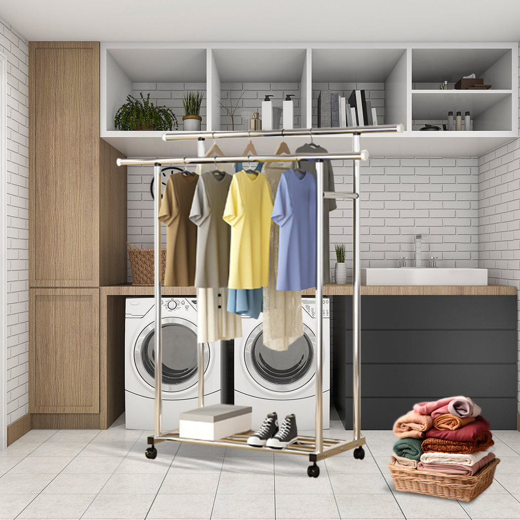 Stainless Steel Floor-Standing Clothes Rack