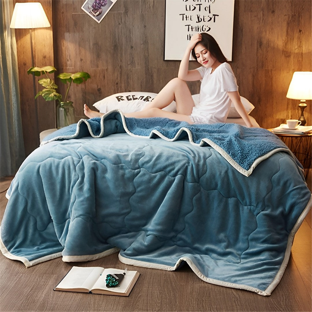Reversible Thick Throw Blanket