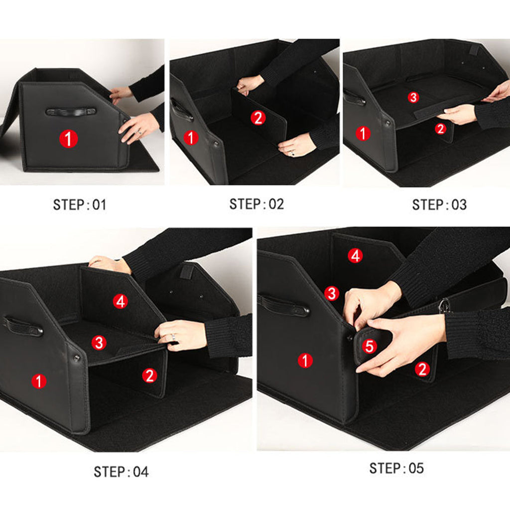 Leather Car Boot Collapsible Box