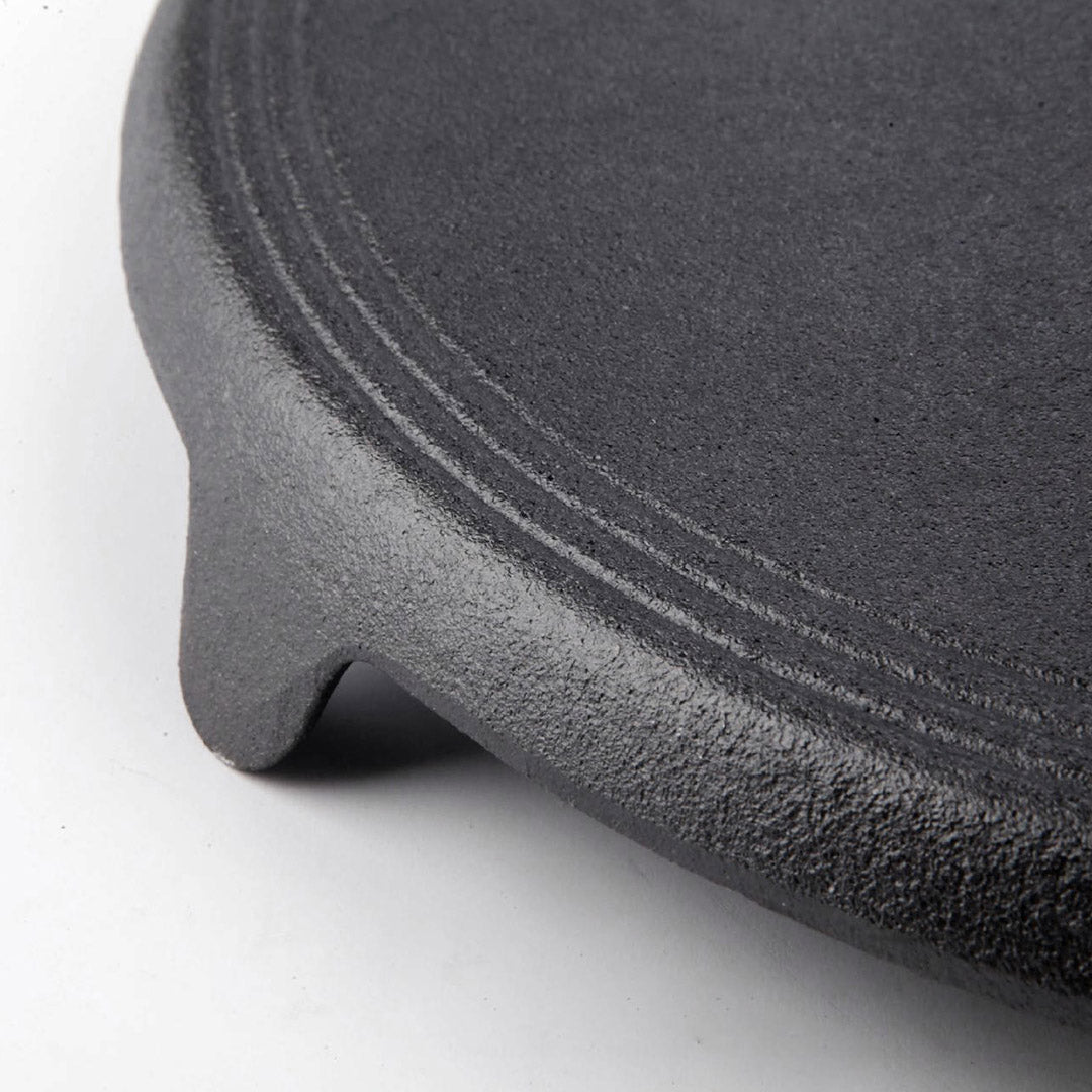 SOGA 2X 33CM Reversible Round Cast Iron Crepes Pan Baking Cookie Pancake Pizza Bakeware
