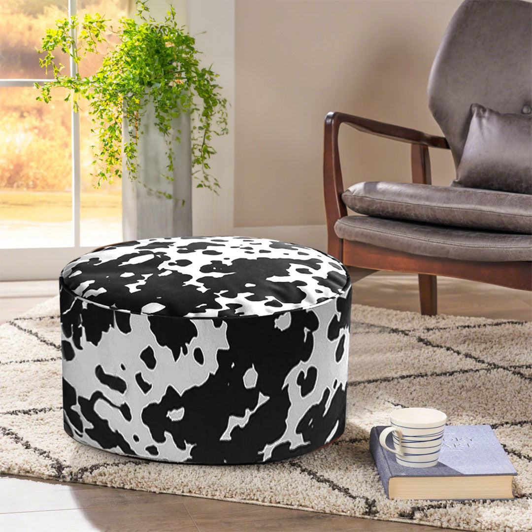 SOGA 2X 48x35cm Round Soft Pouffe Seat Cushion Elegant Home Accent D√©cor Stylish Footstool