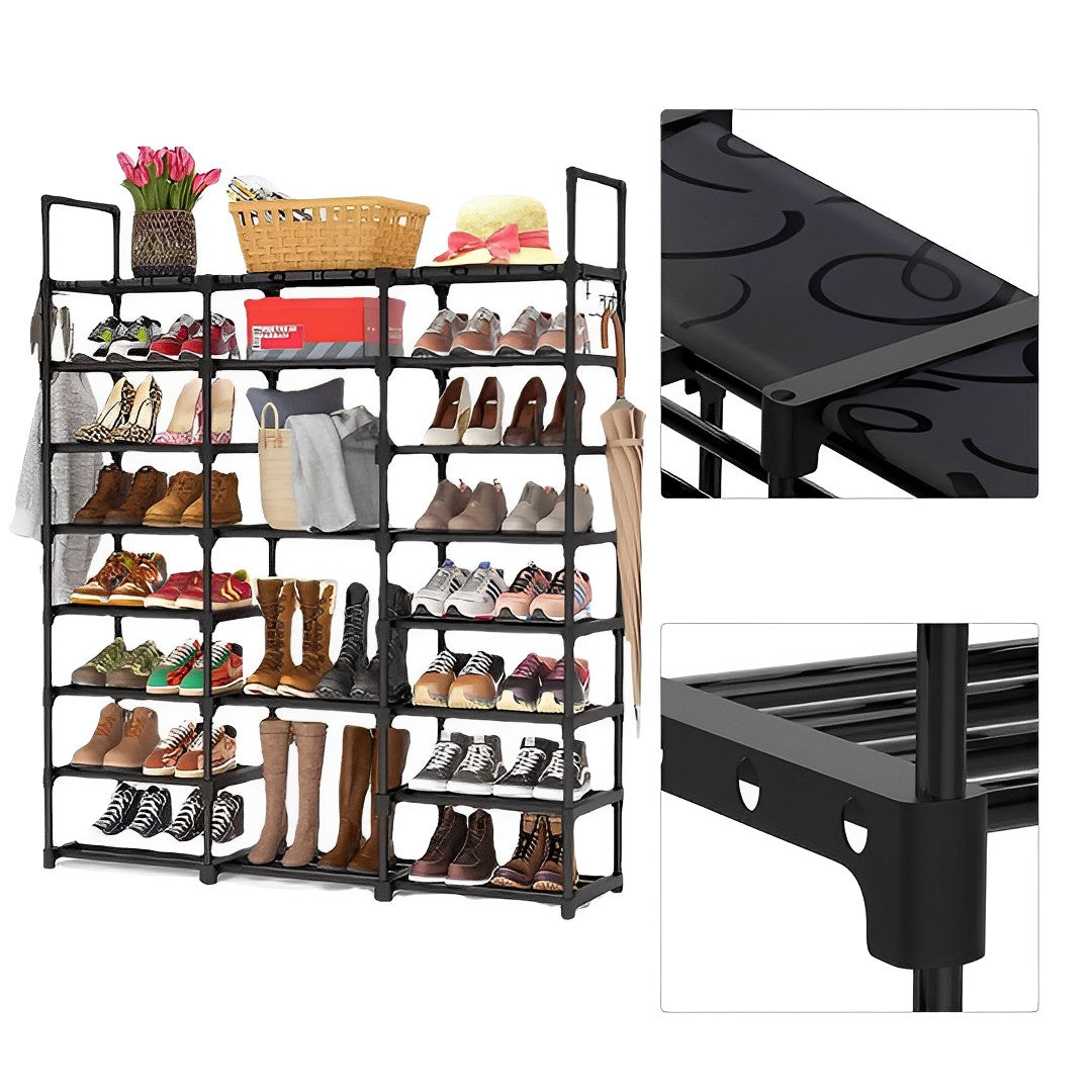 Shoe Rack Organiser With Side Hooks