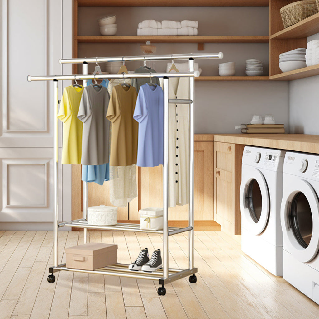 Stainless Steel Floor-Standing Clothes Rack