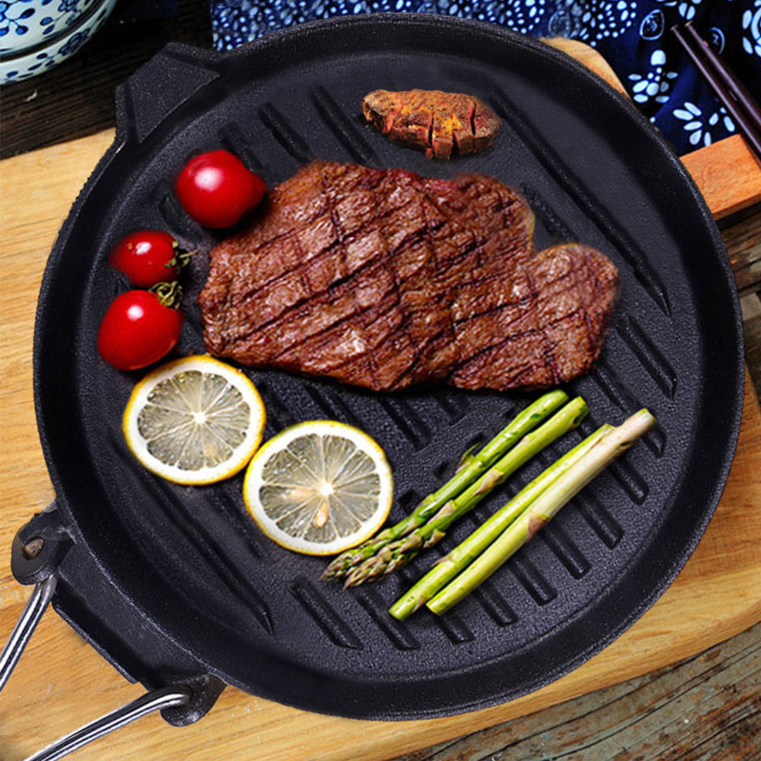 24cm Round Ribbed Frying Pan