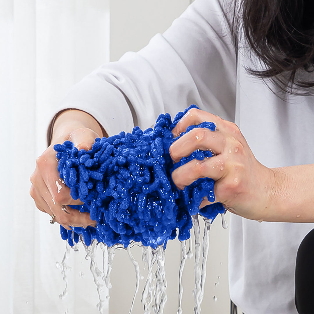 Blue Microfiber Flat Mop (2 pcs Cloth Cover)