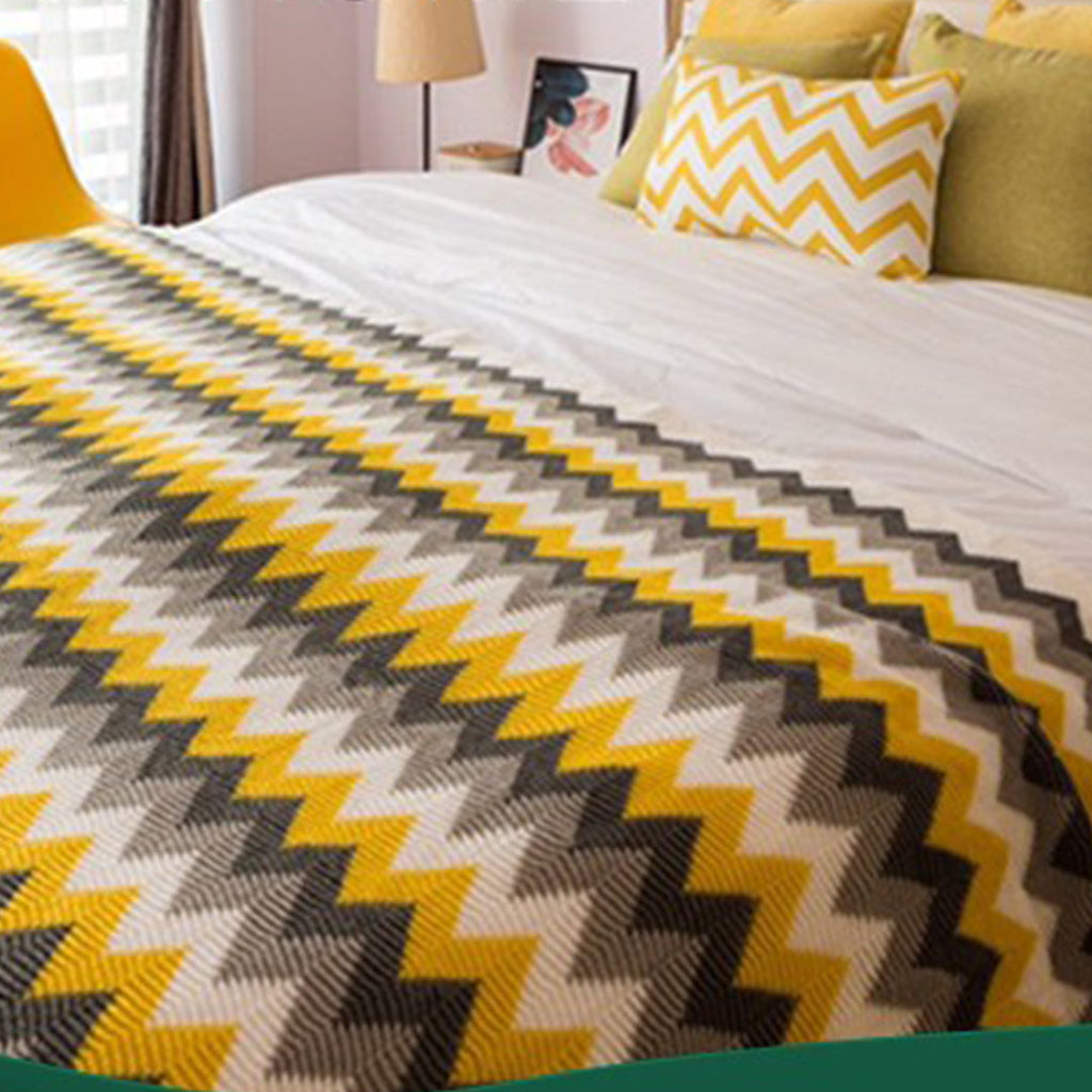 Zigzag Striped Throw Blanket