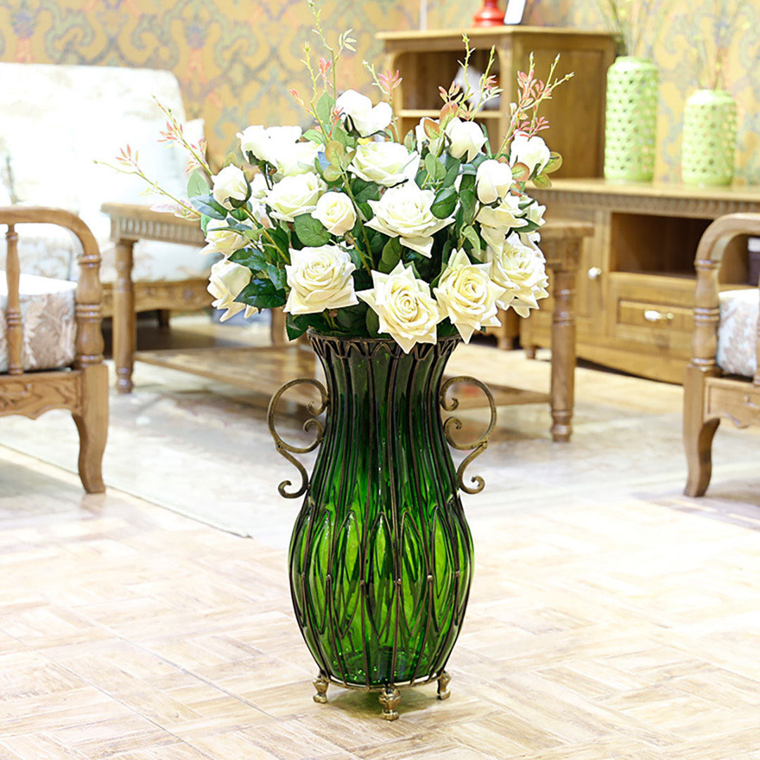 Vase WIth Artificial Flower Set