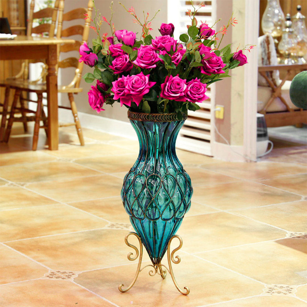 Glass Vase With Artificial Flower