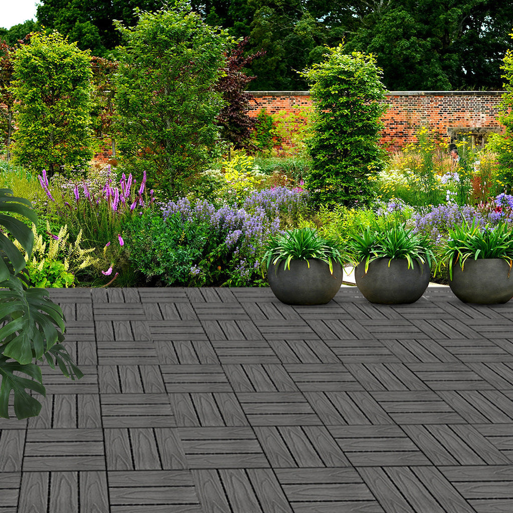 DIY Wooden Composite Decking Tiles (11-Pack)