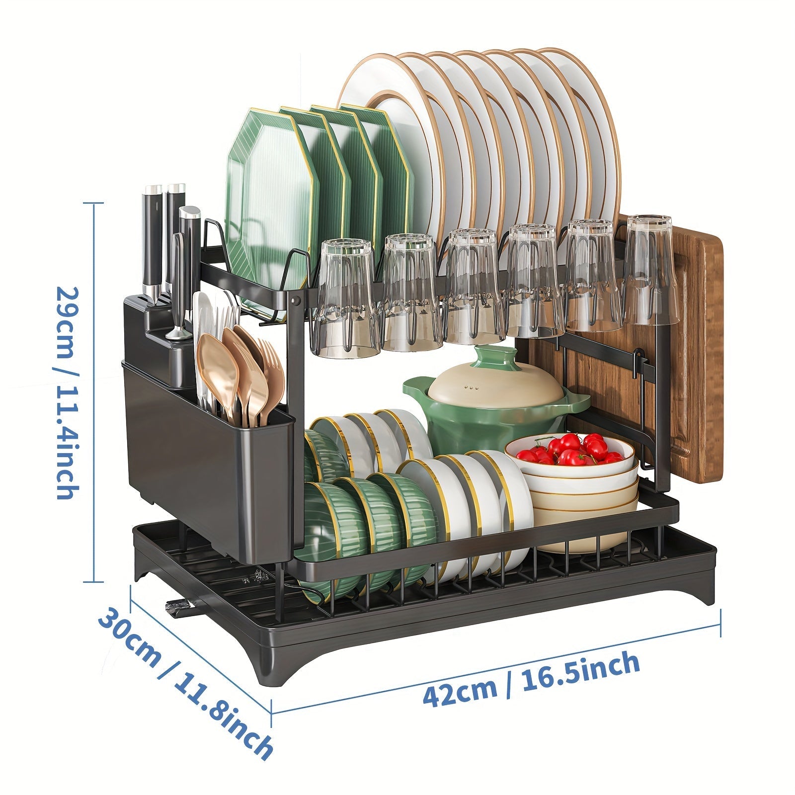 TidyTier Kitchen Dish Rack