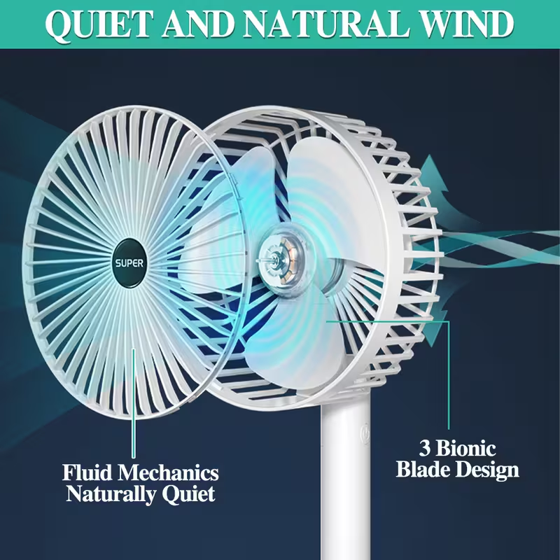2-in-1 Portable Rechargeable Fan