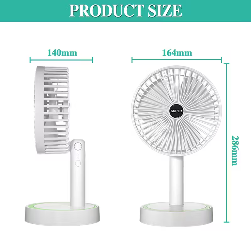 2-in-1 Portable Rechargeable Fan