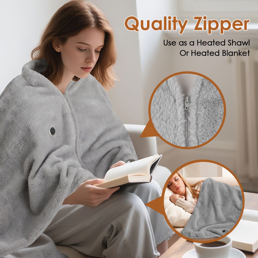 2-In-1 Heated Shawl Blanket