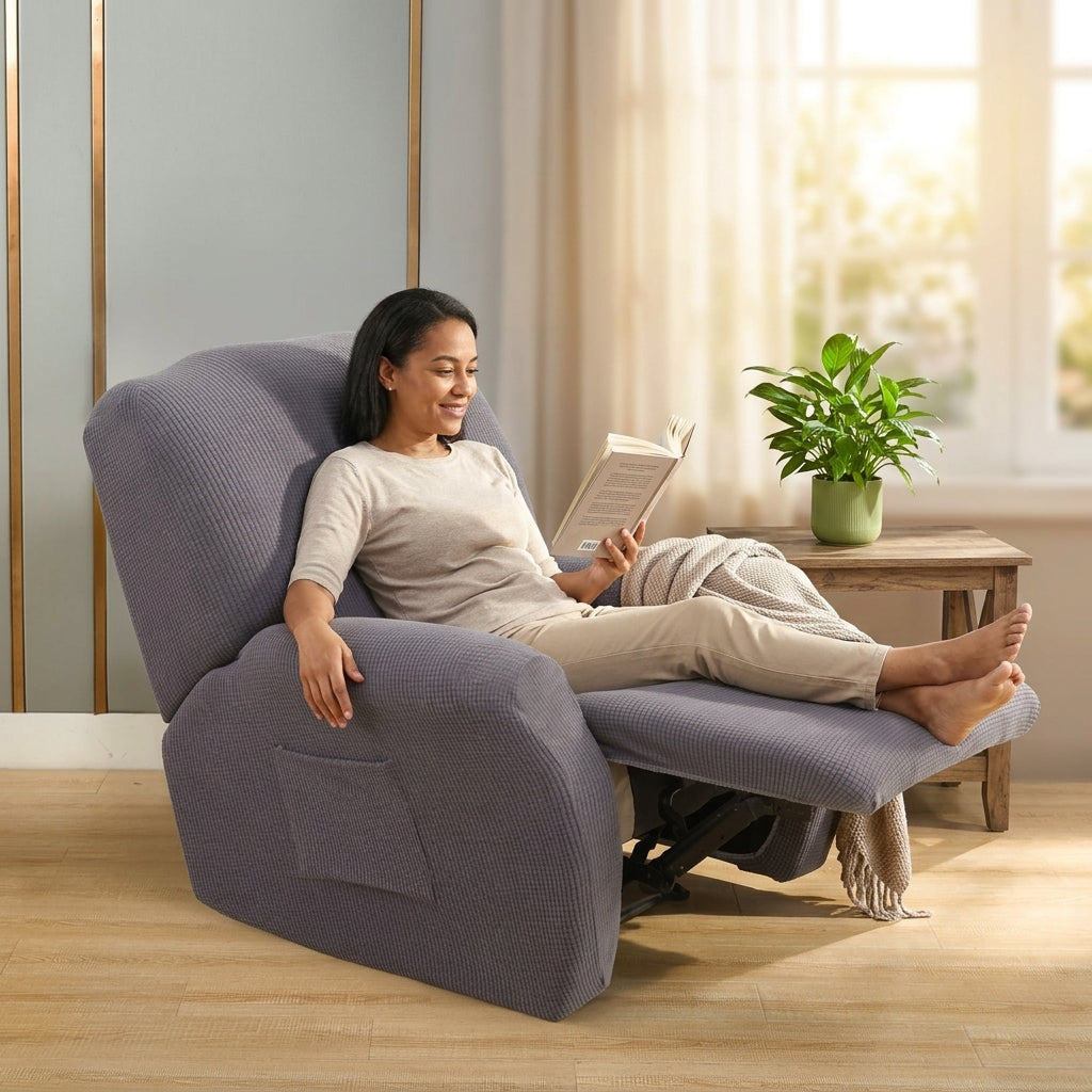Jacquard Grey Recliner Covers