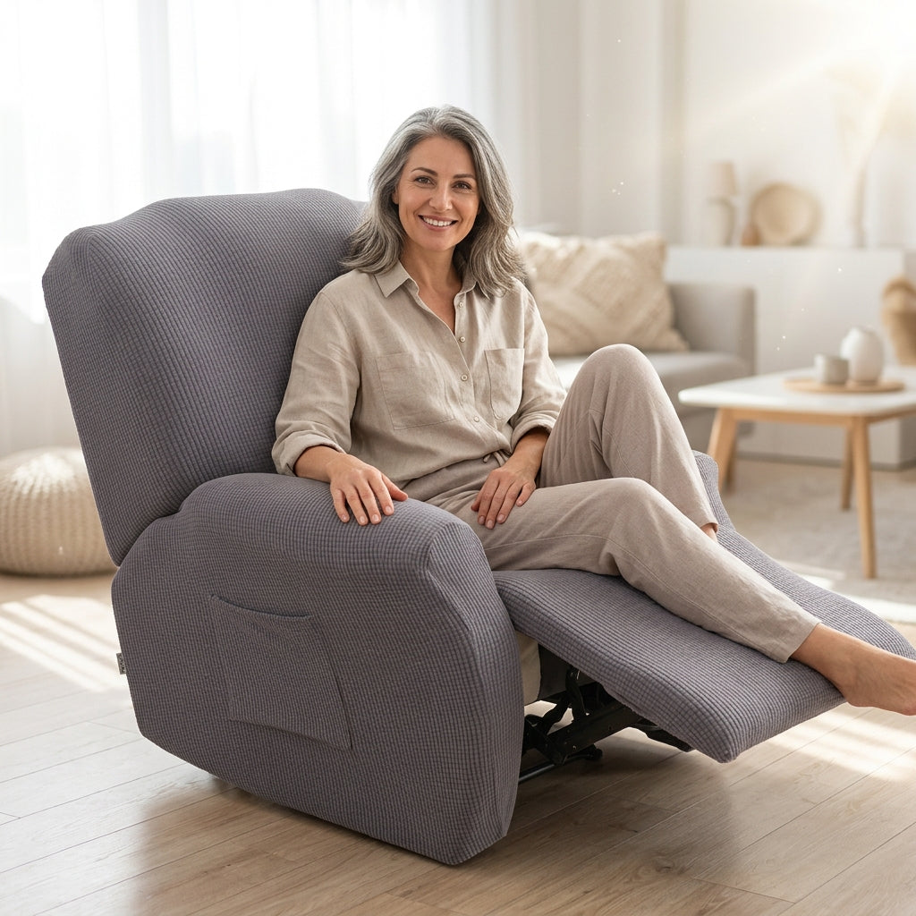 Jacquard Grey Recliner Covers