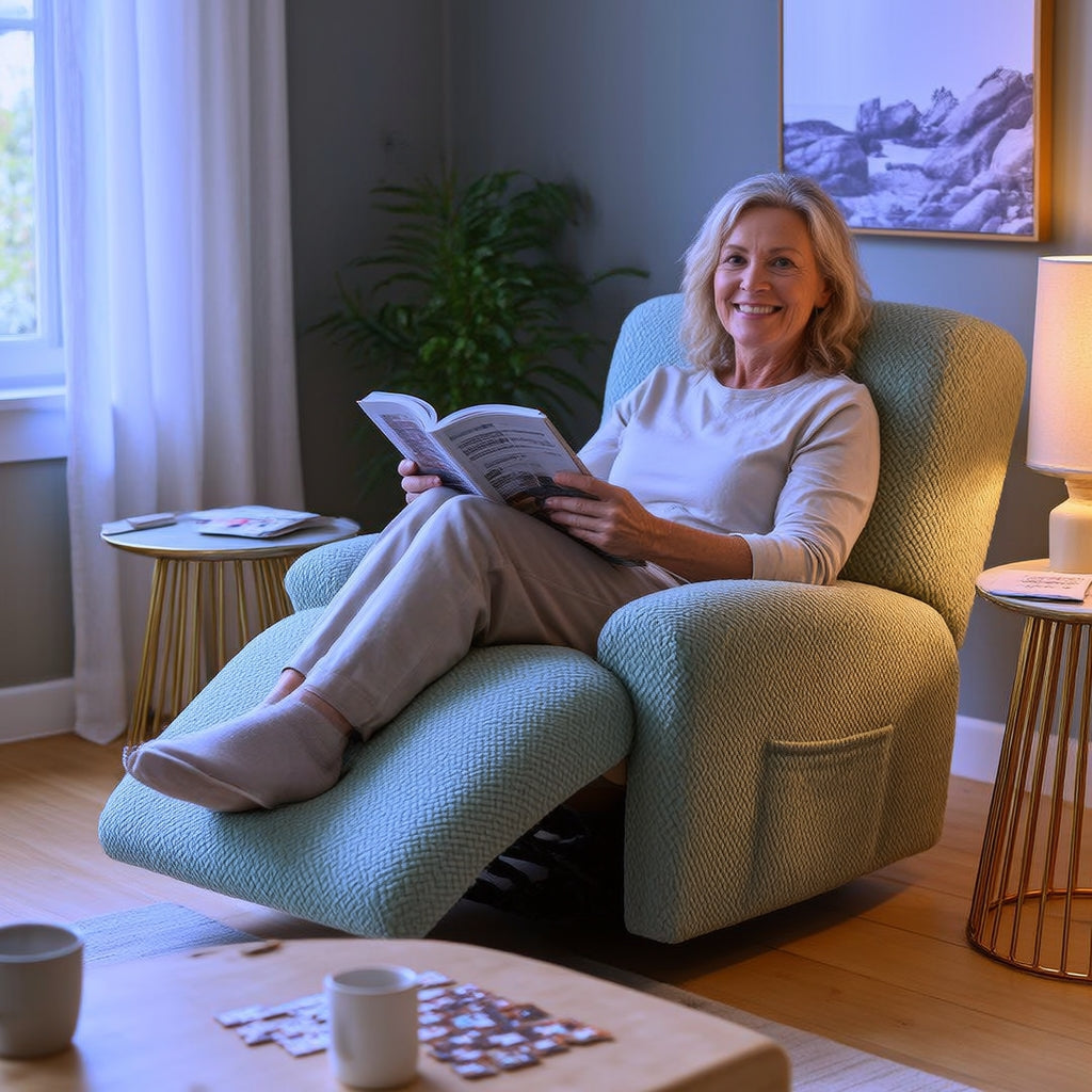 Jacquard Cyan Recliner Covers