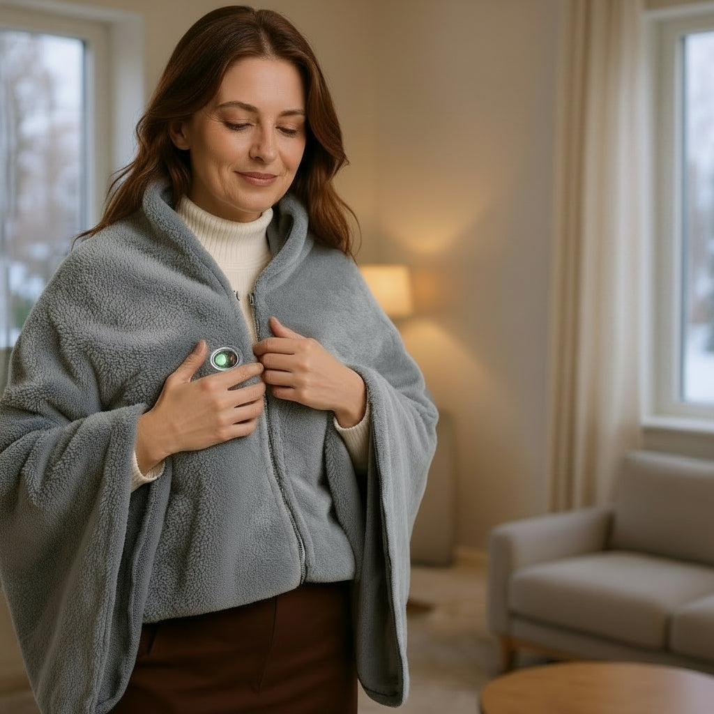 2-In-1 Heated Shawl Blanket