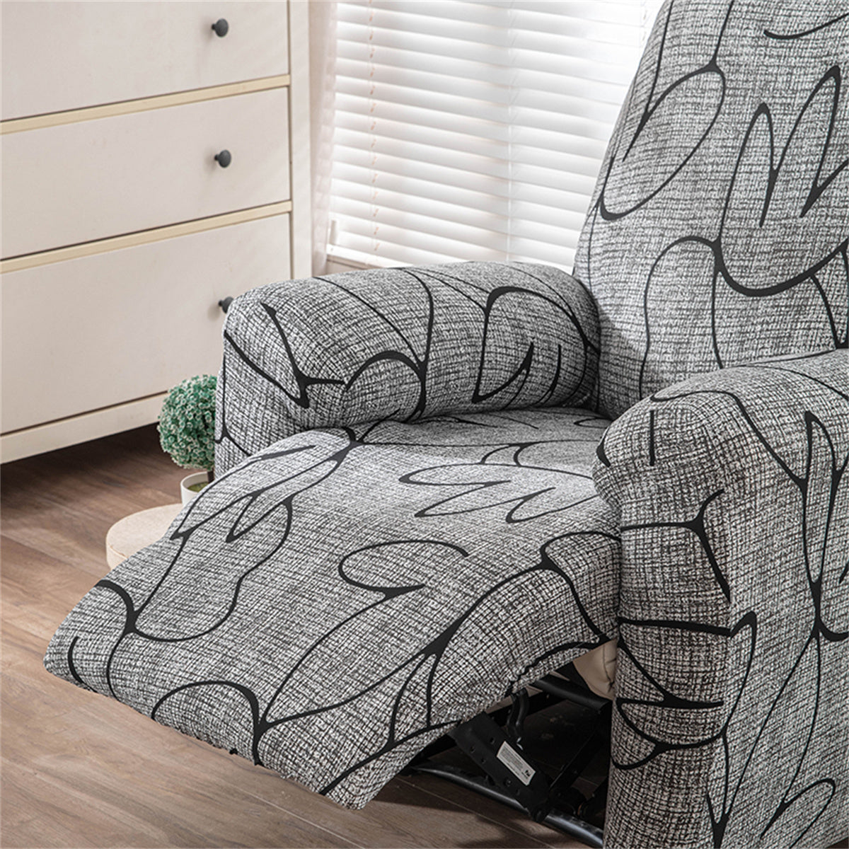 Streaky Grey Recliner Covers